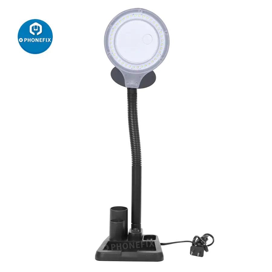 Desktop 10 Times HD Magnifying Glass with Adjustable LED