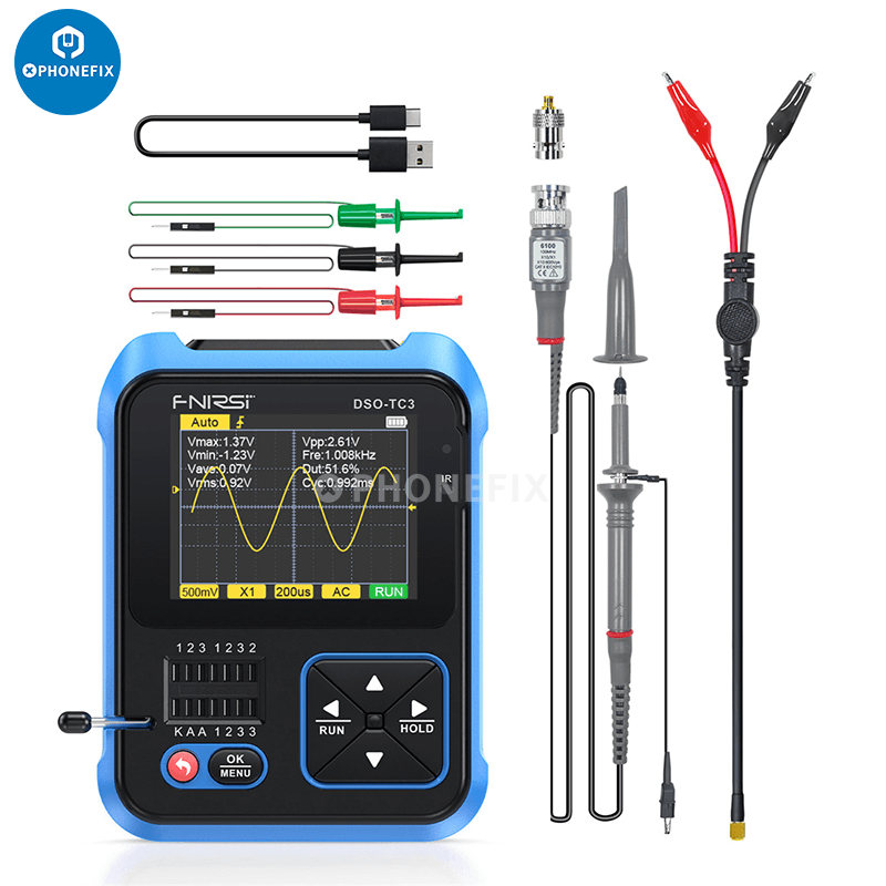 FNIRSI DSO-TC3 Digital Oscilloscope Diode LCR Transistor Tester - CHINA PHONEFIX